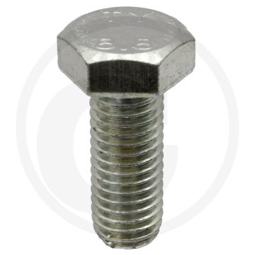 Zeskantbouten M12 x 30, DIN 933, Staal, Verzinkt.