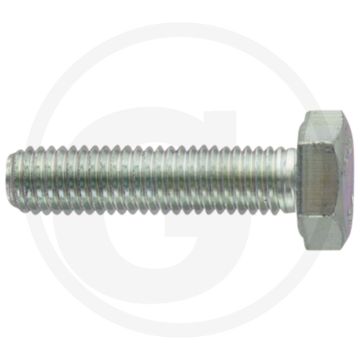 Zeskantbout M10 x 40 DIN 933, Staal, Verzinkt, 800 N/mm²
