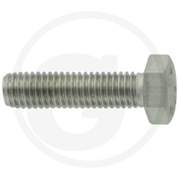 Zeskantbout M8x30 DIN 933 RVS V2A 700N/mm².