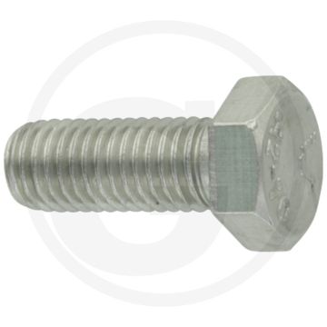 Zeskantbout M12x30 DIN 933 RVS V2A 700N/mm²