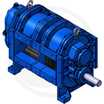 Bomik Draaizuigerpomp A116-300 E 1MP, aandrijf. Capaciteit: 3800 l/min.