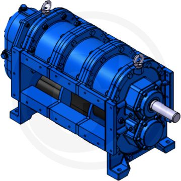 Bomik Draaizuigerpomp A116-360 E, aandrijfas boven, Cap. 4500 l/min.