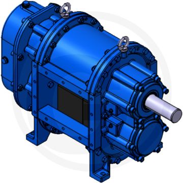 Bomik Draaizuigerpomp A136-210 E, aandrijfas boven. Capaciteit: 2500 l/min.