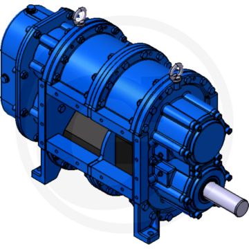 Bomik Draaizuigerpomp A136-280 E, aandrijfas. Capaciteit: 3300 l/min.
