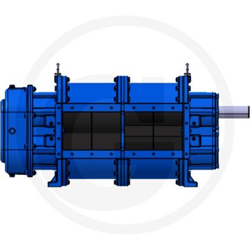 Bomik Draaizuigerpomp A136-420 E, aandrijfas boven, 5000 l/min.