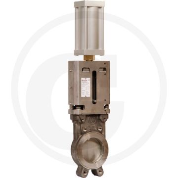 MZ Mestafsluiter Art.0120F/0575, 6" Pneumatische dubbelwerkende cilinder.