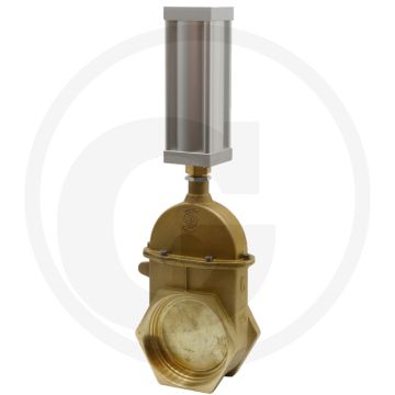 MZ Mestafsluiter Art.0040/0570, 4" Schuifafsluiter wigvormig, Pneumatisch, NW 95mm