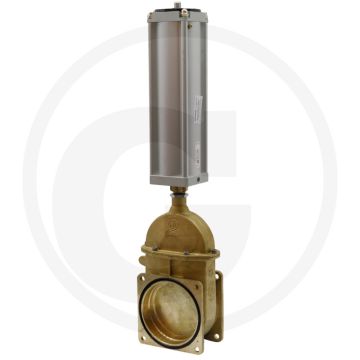 MZ Mestafsluiter Art.0044/0580, 4" - Schuifafsluiter, Pneumatisch, Flens → flens, NW 95mm