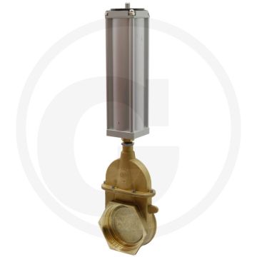 MZ Mestafsluiter Art.0070/0580, 6" Schuifafsluiter wigvormig, Pneumatisch enkelwerkend