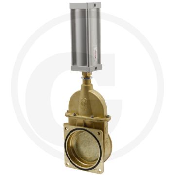 MZ Mestafsluiter Art.0072/0570, 4" Pneumatische dubbelwerkende schuifafsluiter