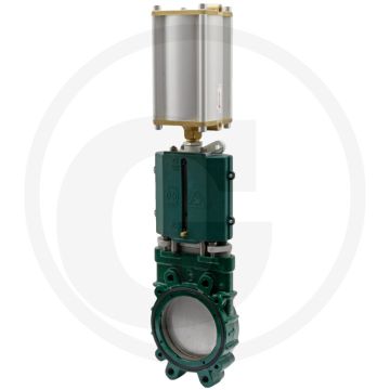 MZ Mestafsluiter Art.0090/0570, 3", Pneumatisch dubbelwerkend.