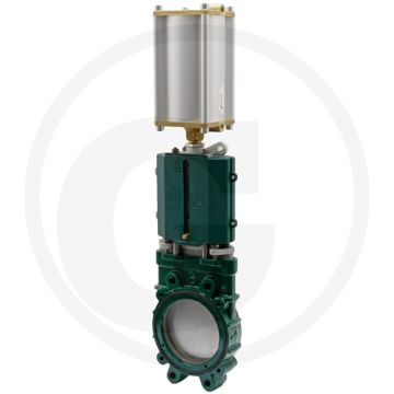 MZ Mestafsluiter Art.0090/0570, 4", Pneumatisch dubbelwerkend.