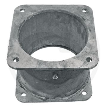 Draaikoppeling 6'' voor vierkante flens, verzinkt - 156mm lang