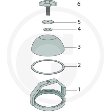 MZ RVS ring (4" met beugel)
