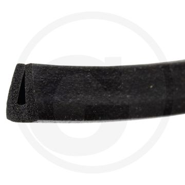 Rubber spons profiel (Rollengte: 50 m Materiaal EPDM, zwart)
