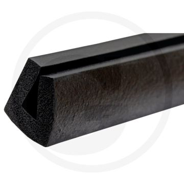 Rubber spons profiel (Rollengte: 50 m Materiaal EPDM, zwart)