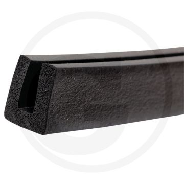 Rubber spons profiel (Rollengte: 50 m Materiaal EPDM, zwart)