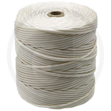 Nylon gevlochten garen - Wit, 4mm, zonder kern