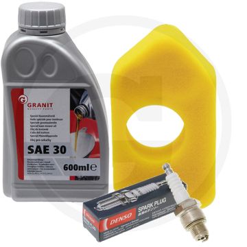 Onderhoudskit voor 450, 550 en 600 serie - 1x motorolie, 1x luchtfilter, 1x bougie