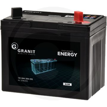 ENDURANCE ENERGY Accu 12V / 28Ah AGM 195x125x176mm Gesloten en onderhoudsvrij