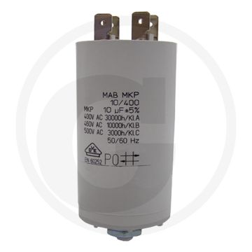 Condensator 10 µF, M8 draadbout, Ø40mm, 79mm potlengte - Diverse merken
