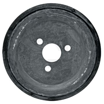 Schijf met rubber 152mm Buiten-Ø, 28,6mm Binnen-Ø, 3 gaten