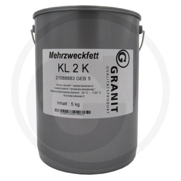 Multifunctioneel vet KL2K 5 kg - NLGI-klasse 2, -30°C tot +120°C