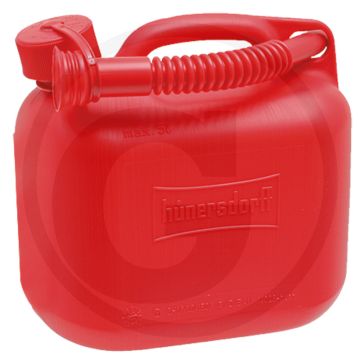 HÜNERSDORFF Brandstofjerrycan 5L Rood Benzine/Diesel 265x147x247mm