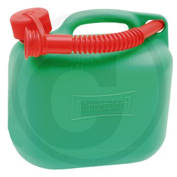 HÜNERSDORFF Brandstofjerrycan 5L Groen, TÜV-getest, incl. schenktuit, kinderbeveiliging