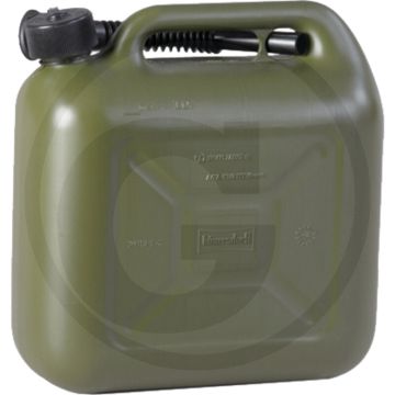 HÜNERSDORFF Brandstofjerrycan 10L Olijf, TÜV-getest, incl. schenktuit (335x164x324mm)