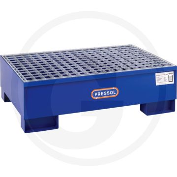 Pressol Lekbakken voor 2 vaten 220L, Gentiaanblauw, 1200x800x385mm, 225L.