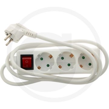 AS Schwabe 3-voudige verdeeldoos zonder schakelaar - 1,40 m kabel, 3 x 1,4 mm²