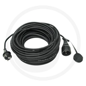 AS Schwabe Verlengkabel (25 m, rubber, zwart, 3 x 1,5 mm², IP44)