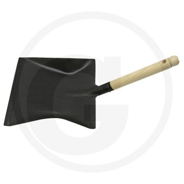 Blik 240mm Metaal Zwart gelakt met houten handvat
