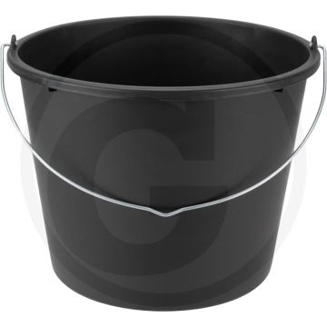 Emmer 12L Kunststof Zwart met Beugel