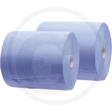 VPE2 poetsrol 2-laags blauw 375x380mm 1000 vellen - Werkplaatspoetsdoek met sterke zuigkracht