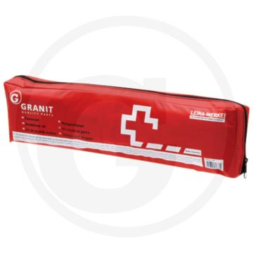 Pechgevallen-set EHBO-tas rood, 3-delig, incl. gevarendriehoek en veiligheidshesje