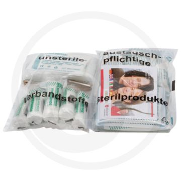 Inhoud voor EHBO-doos (Vulling verbandmateriaal volgens DIN 13164)