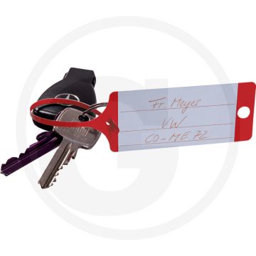 Eichner VPE100 Sleutelhangerlabel Rood 8x3,5cm - 100 stuks dispenserdoos