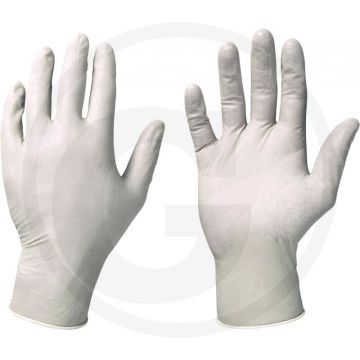 VPE100 Wegwerphandschoen lichtbeige (van latex, dubbelzijdig draagbaar)