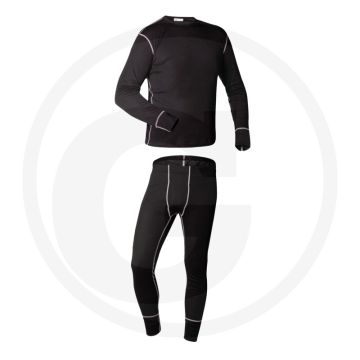 Set thermo-onderkleding Zwart EU S 55% katoen / 45% nylon