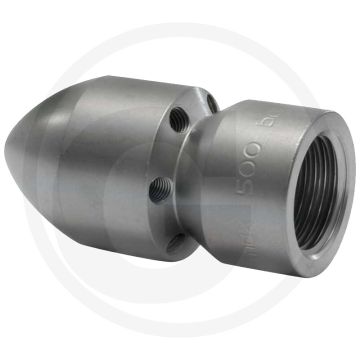 Rioolreinigingsspuitdoppen 120 - 500 bar, 1/2" IG, 150°C.