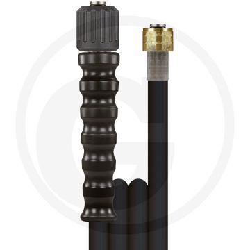 Hogedrukslang 15m M14x1,5 IG - M22x1,5 IG DN6 250 bar 150°C - 1SN - Zwart - Kränzle
