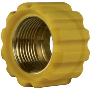 Wartelmoer M22x1,5 16,4 mm geel Messing.