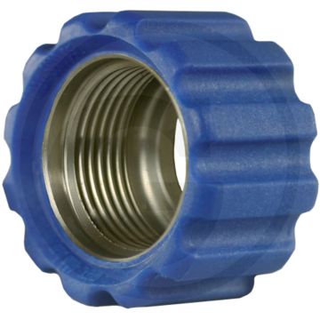 Wartelmoer M22x1,5 16,4 mm blauw RVS - Binnen-Ø: 16,4 mm