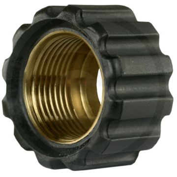 Wartelmoer M22x1,5 17,3 mm zwart Messing.