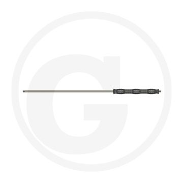 Spuitlans 600mm, 400 bar, 150°C, Verzinkt staal