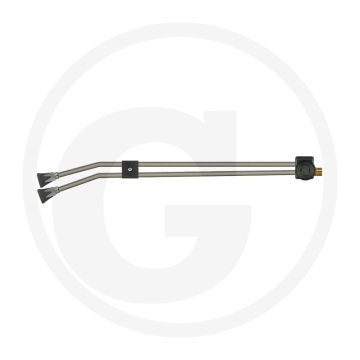 Dubbele spuitlans - Messing regelventiel, 650mm lengte, 310 bar max. druk