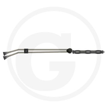 Dubbele spuitlans - Roestvrijstalen regelklep, 980mm lengte, 400 bar max. druk