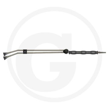 Dubbele spuitlans - Roestvrijstalen regelklep, 980mm lengte, 400 bar max. druk